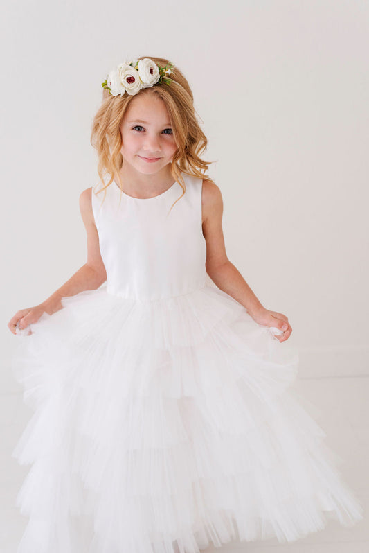 Sweet Kisses In Ivory Girls Dress