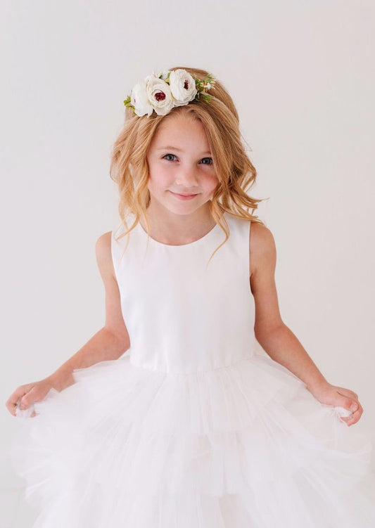 White Peony Floral Headband