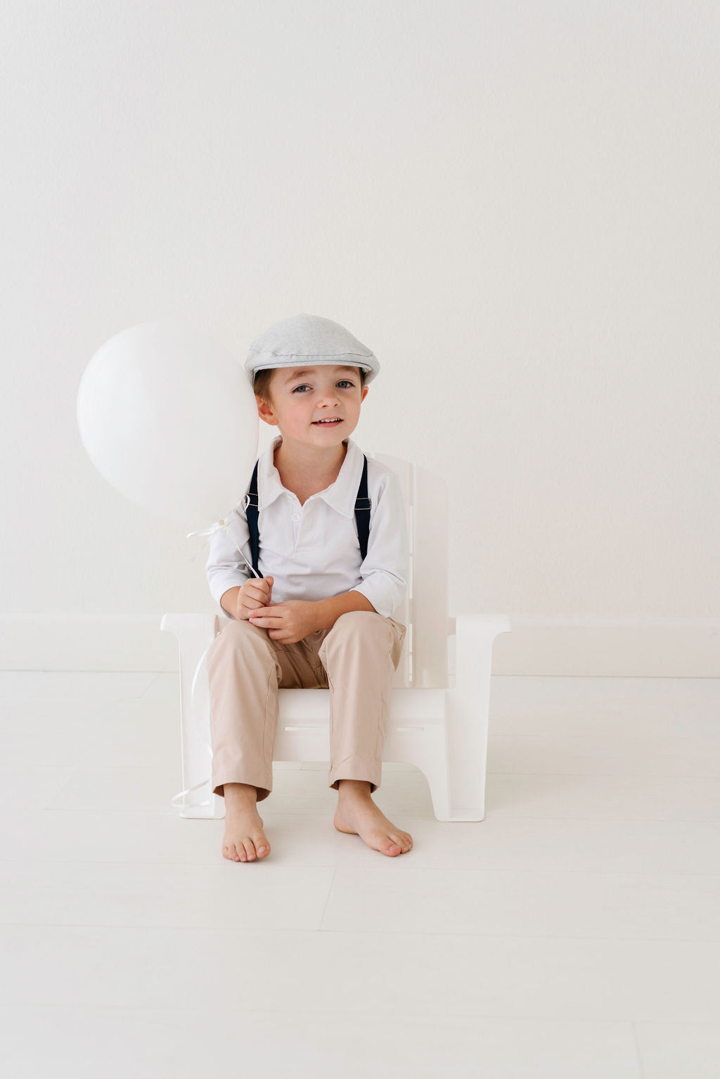 Light Grey Newsboy Hat for Toddlers