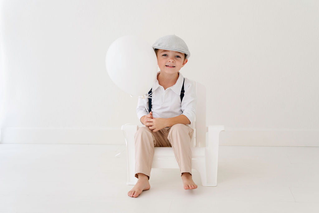 Light Grey Newsboy Hat for Toddlers