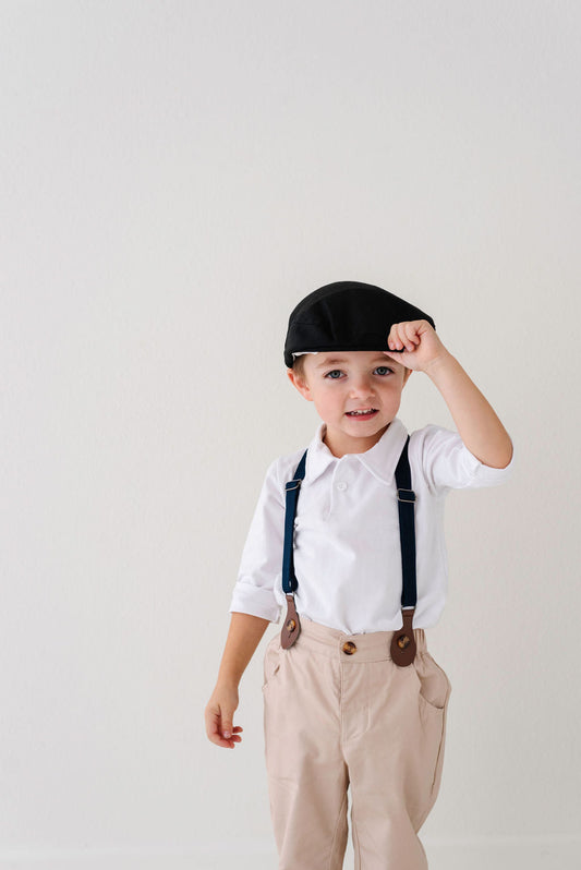 Black Newsboy Hat for Toddlers