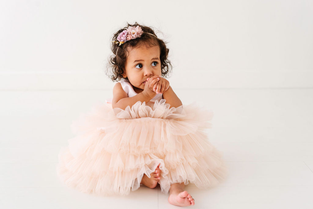 Sweet Kisses In Blush Pink Girls Dress