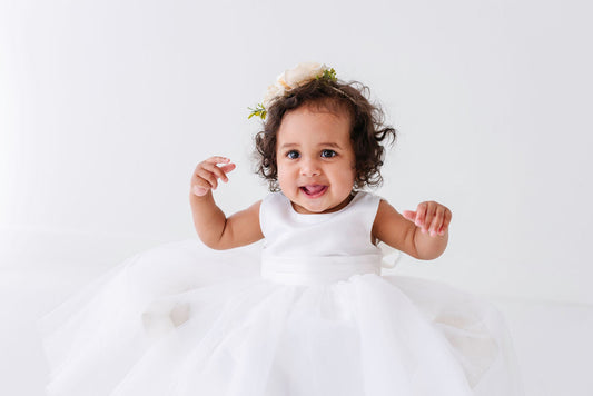 Blissful Beginnings Girls White Formal Dress