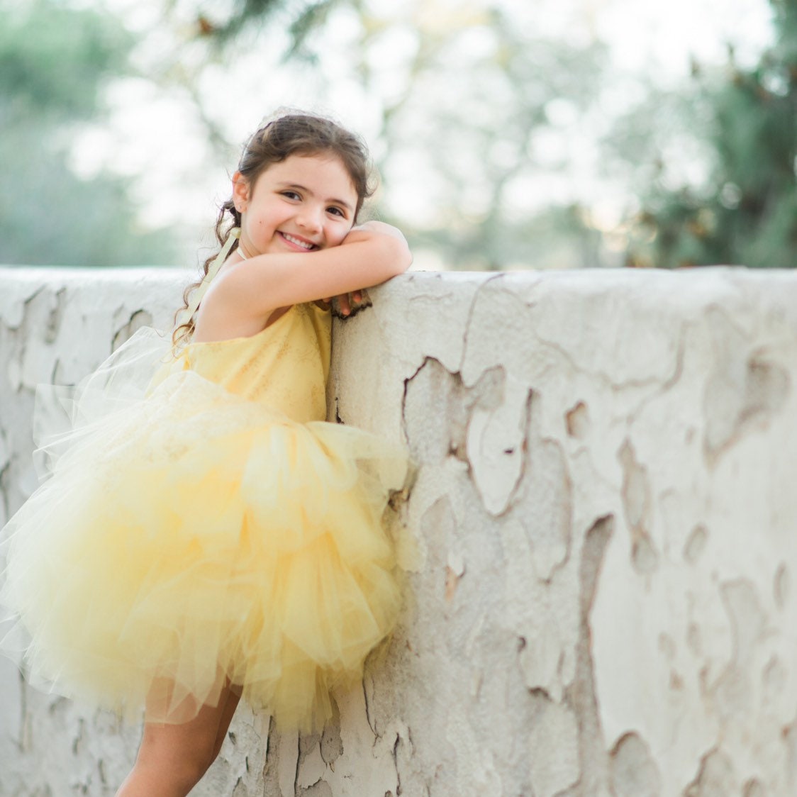 Yellow Belle inspired tutu costume dress! Gorgeous golden glitter top with golden tulle dress skirt! Baby toddler costumes!