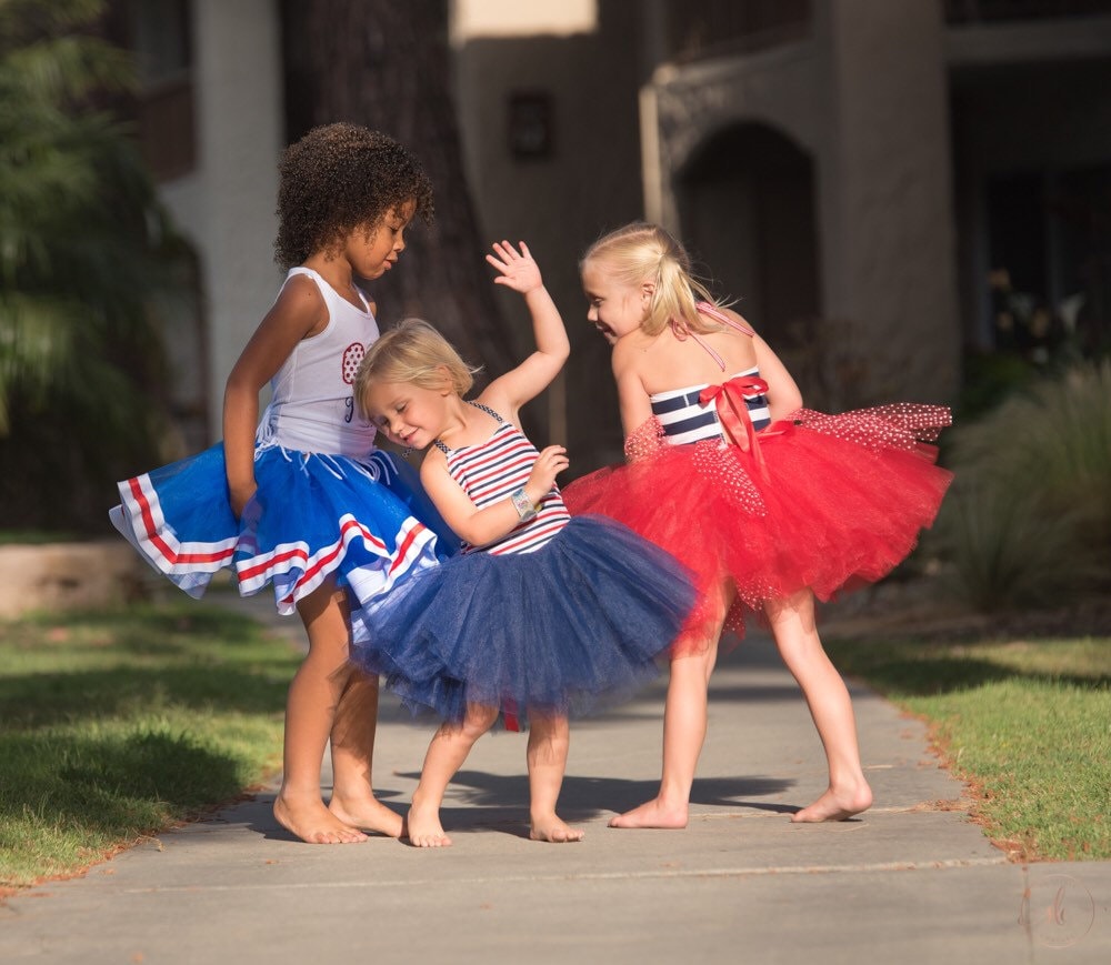 Red white and blue ribbon edge Tutu perfect cake smash Tutu for Baby or ToddlerTutu Skirt