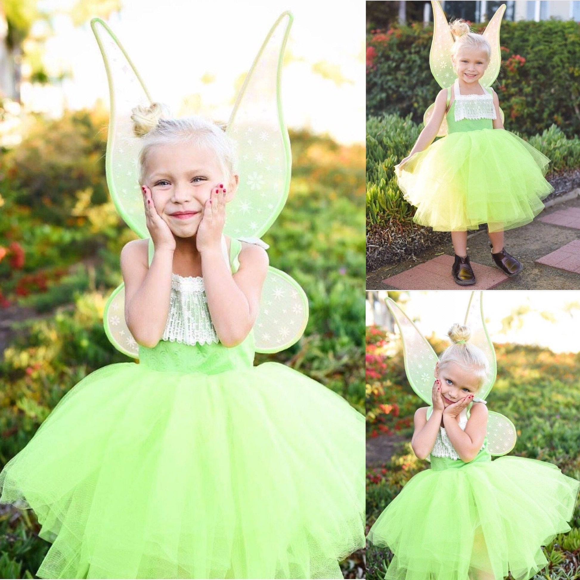 Green Fluffy Tinkerbell Inspired Costume Green Tutu dress! Inspired by Tinkerbell.