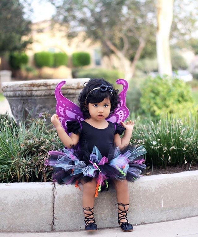 Black Tutu with accent trims and colors. Baby Toddler Witch Tutu perfect Halloween Costume Tutu for Baby or ToddlerTutu Skirt