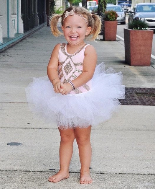 White Baby Toddler White Tutu perfect Costume Tutu for Baby or Toddler. High Quality Sewn TutuTutu Skirt