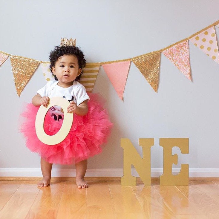 Coral Cake Smash Baby Toddler Tutu in Fluffy Layers. High-Quality Sewn Tutu perfect Costume Tutu for Newborn Baby or ToddlerTutu Skirt