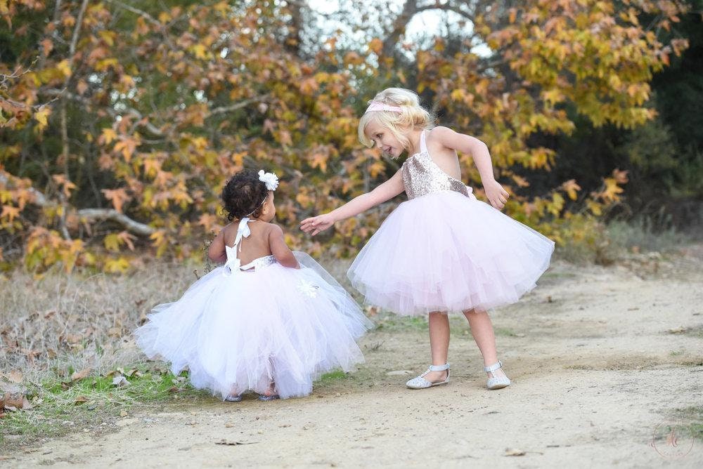 White, Pink and Silver Winter Wonderland Dress - Includes Snowflakes adorning the long skirt. Light pink, White and Silver Sequins!