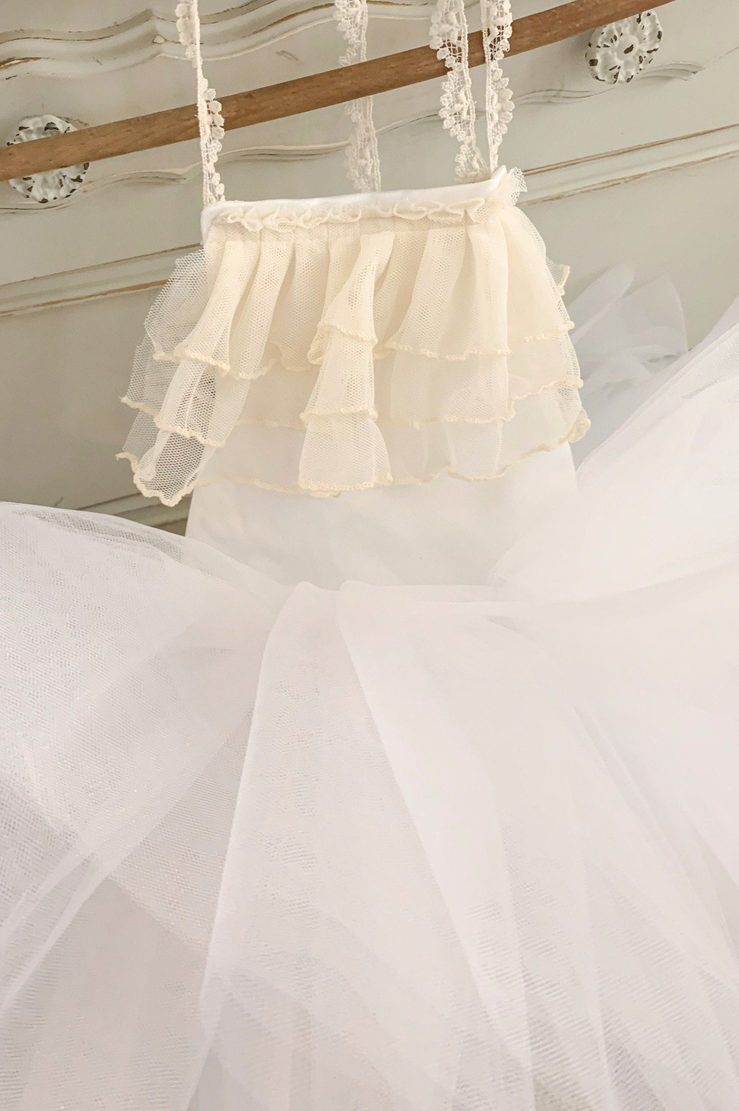 White and Cream Toddler Tutu Dress