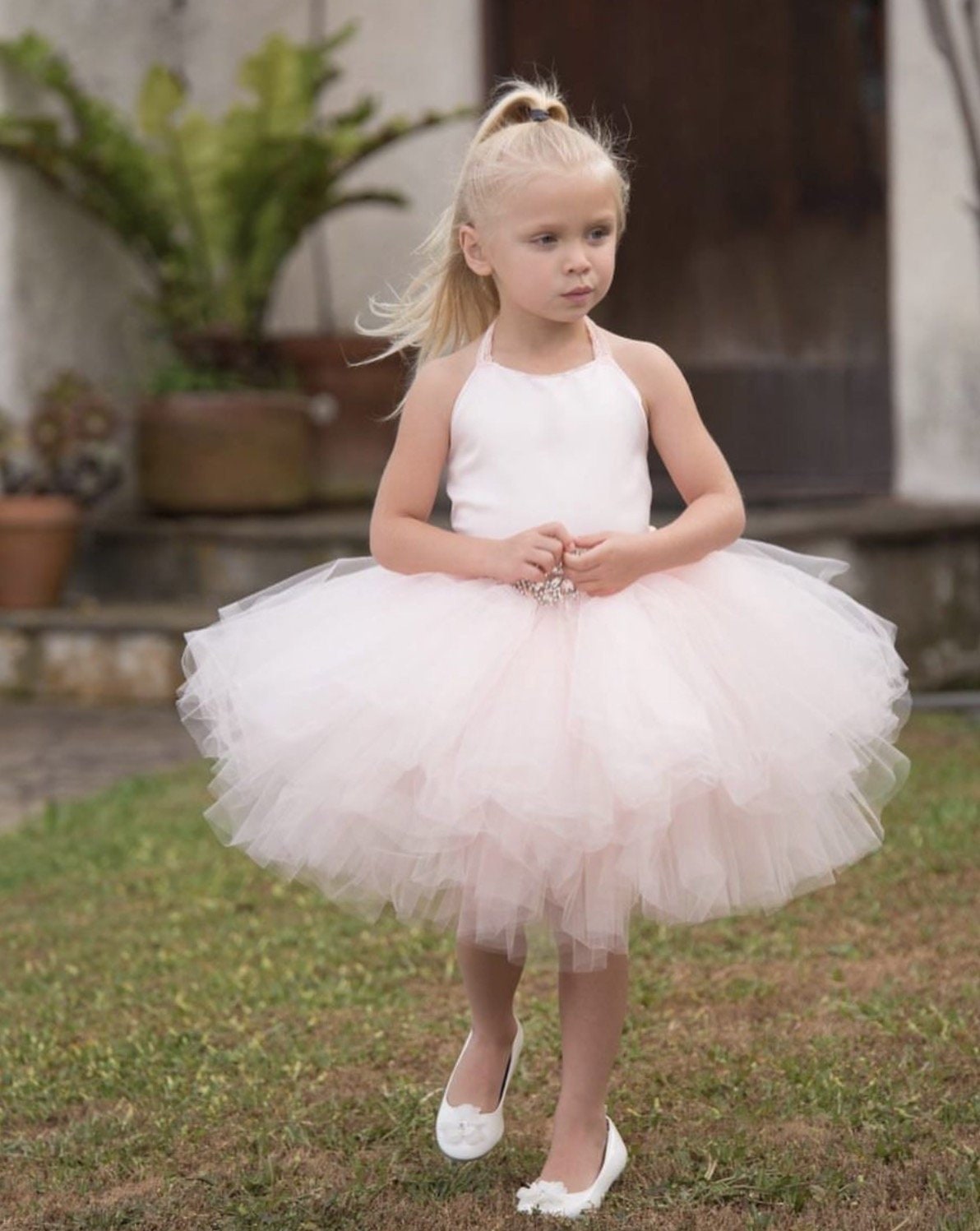 Pink Blush, Dreamy Fluffy Girls Tutu Dress