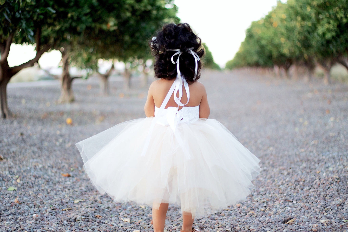 White Sequin and Ivory Princess Tutu Dress. Baby and Toddler Sizes offered.