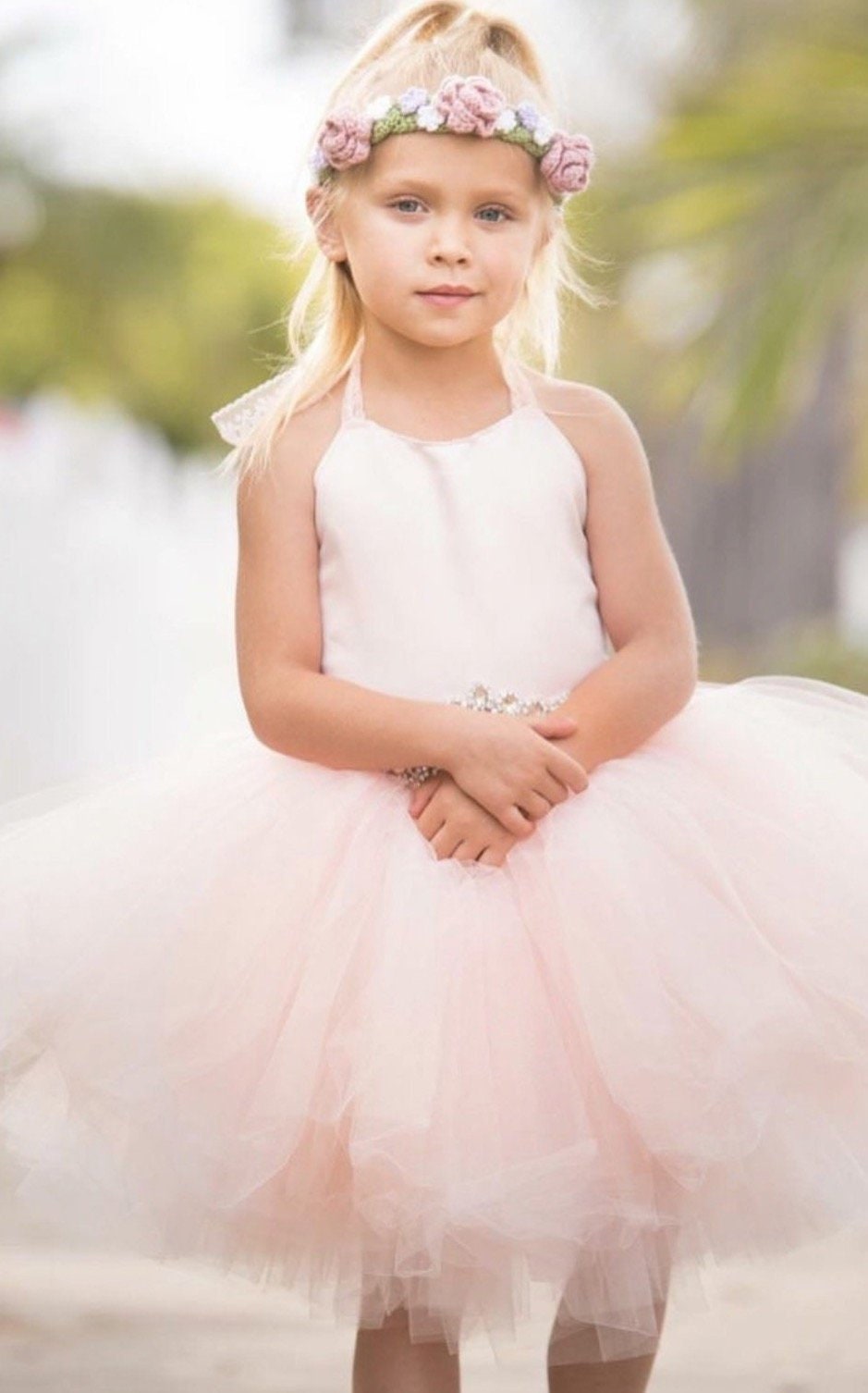 Pink Blush, Dreamy Fluffy Girls Tutu Dress