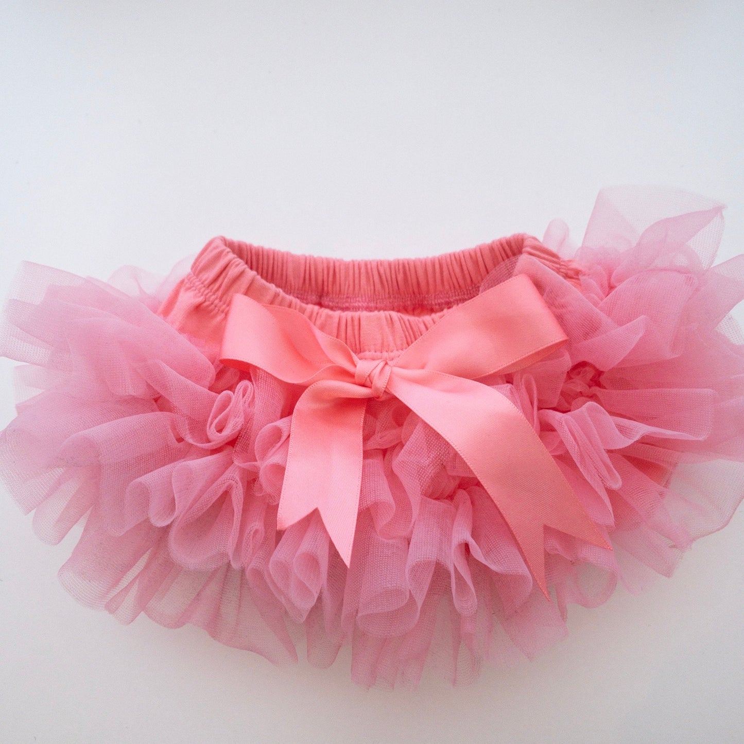 Pink Coral Tutu Bloomer Front and Back Ruffled Bloomer