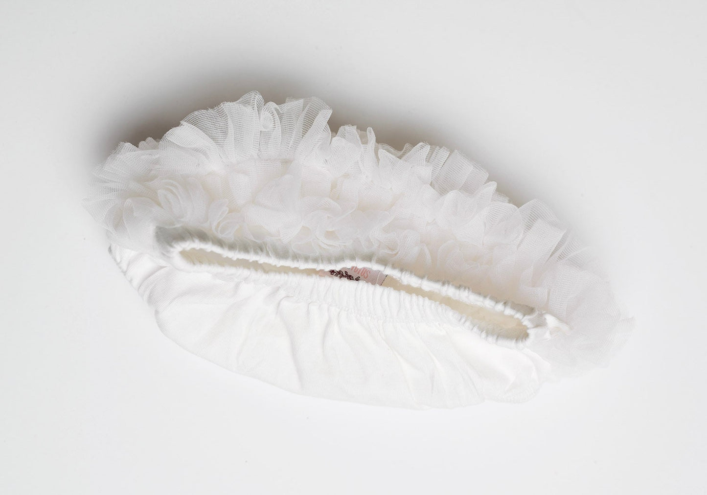 White Short Sheer Ruffled Baby Bloomer