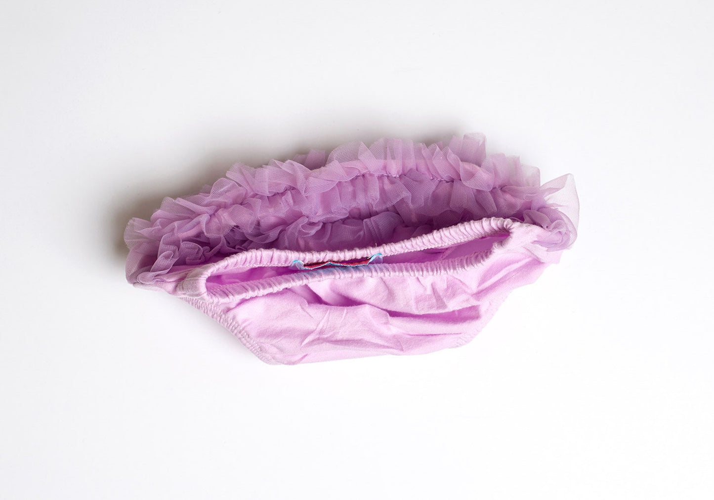 Purple Lavender Short Sheer Ruffled Baby Bloomer