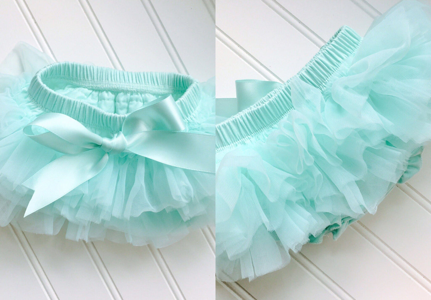 Blue Aqua Tutu Bloomer All Around Ruffled Bloomer