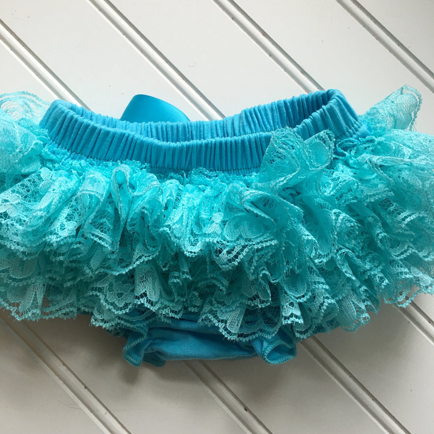 Blue like the Ocean Cupcake Layer Lace Tutu Bloomer All Around Ruffled Bloomer