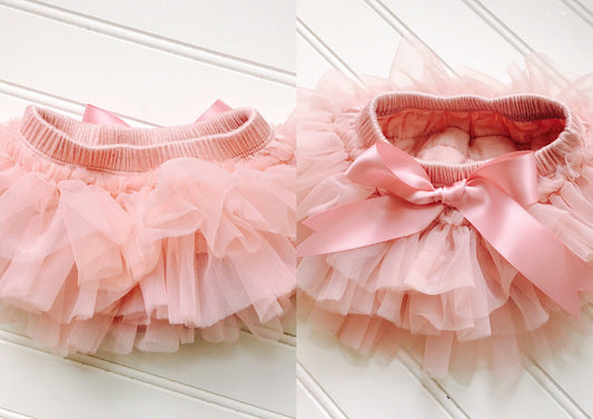 Pink Mauve Tutu Bloomer Front and Back Ruffled Bloomer