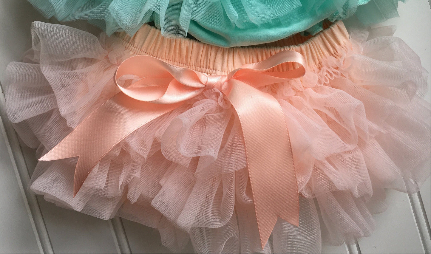 Peach Tutu Bloomer All Around Ruffled Bloomer