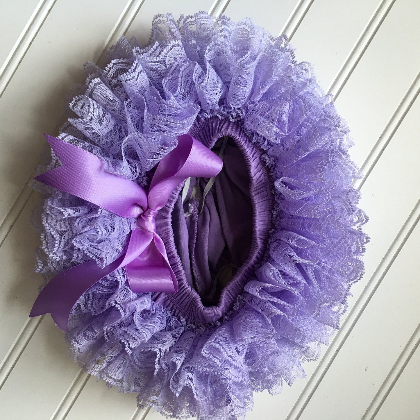 Purple Light Lavender Cupcake Layer Lace Tutu Bloomer All Around Ruffled Bloomer